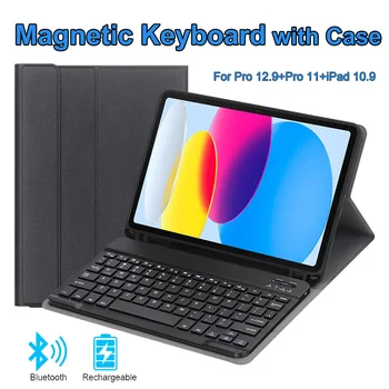 Bluetooth Kablosuz klavye IOS Android Windows İçin Tablet Kılıf İçin Pro 12.9 11 10.9 iPad Hava 4 5 Mini e-kitap Klavye Kapağı