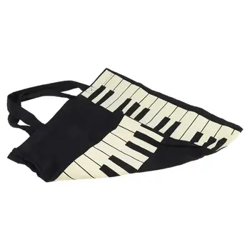 E74B Sıcak Moda Siyah Piyano Tuşları Müzik Çanta Tote Çanta Alışveriş Çantası Çanta