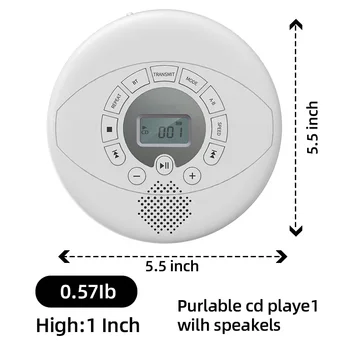 Taşınabilir Bluetooth CD Çalar Hoparlör ile USB / AUX / Kulaklık Portu Çok Fonksiyonlu Şarj Edilebilir MP3 Müzik Çalar LP Lp이어