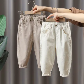 Çocuk pamuklu pantolonlar Yeni Erkek rahat pantolon Bahar Sonbahar Bebek Kız Eğlence Pantolon 1-7Years