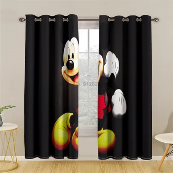 Karikatür Disney Mickey Mouse çocuk Odası Yatak Odası Defne Ins Rüzgar Pencere Siyah Perde karartma perdesi Çocuklar için