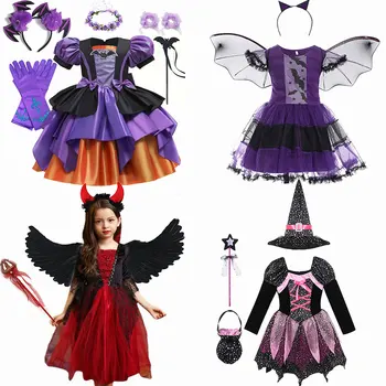 Cadılar bayramı Tatil Özel Kızlar Prenses Elbise Cosplay Disfraz Cadılar Bayramı Para Mujer Fantasia Karakter Kıyafetler Performans