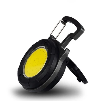 Cob el feneri kamp ışık Mini taşınabilir LED anahtar toka ışık araba bakım ışığı açık alüminyum alaşımlı el feneri