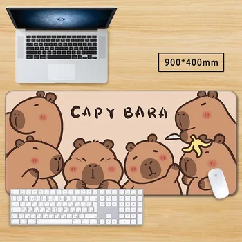 Capybara Sevimli Oyun Mouse Pad Büyük Mousepepad Ucuz Pc Oyun Dolabı Bilgisayar Masası Aksesuarları sümen masası Mat Mousepad