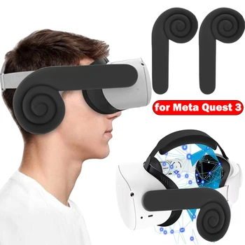 Silikon Kulak Muffs Metal Quest 3 VR Kulaklık Gelişmiş Kulaklık Ses Quest 2 Aksesuarları Kulaklık Uzatma Kapağı