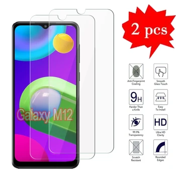 2-1 Adet Samsung Galaxy M12 SM-M115F M115M Cam Telefon Ön Ekran Koruyucu Film Kapak İçin Samsung M12 M 12 Temperli Cam