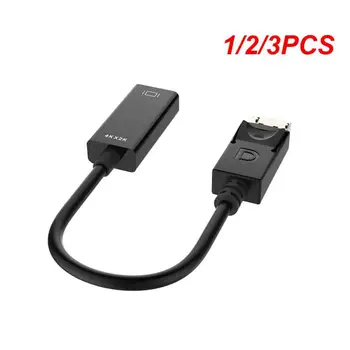 1/2/3 ADET HDMI uyumlu aktarım kablosu DisplayPort küçük kabuk DP HDMI uyumlu video aktarım kablosu 4K 60Hz
