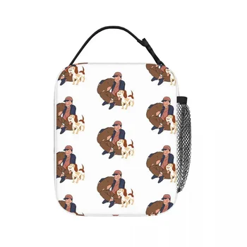Kapibara Ve Köpek Yalıtımlı Öğle Yemeği Çantaları Taşınabilir Piknik Çantaları Termal Soğutucu yemek kabı yemek taşıma çantası Kadın İş Çocuklar Okul