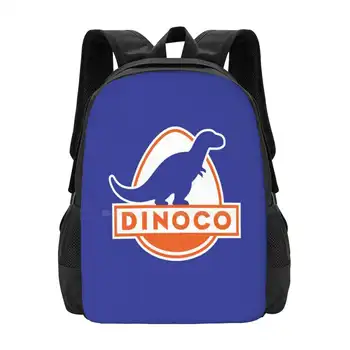 Dinoco (Arabalar ) Desen Tasarım Çantası Öğrencinin Sırt Çantası Dinoco Logosu Dinozor Logosu Benzin İstasyonu Petrol Şirketi Petrol Şirketi
