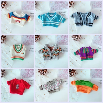 1 ADET Yeni Varış sevimli bebek Giyim Örme Kazak Hırka EXO Bebek 20cm El Yapımı oyuncak bebek giysileri Bebek Aksesuarları