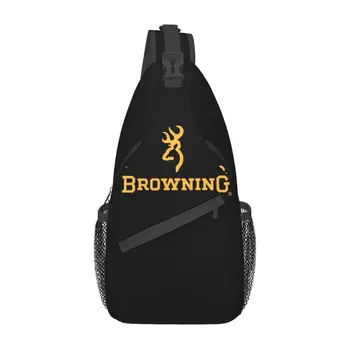 Özelleştirilmiş Browning tek kollu çanta Erkekler için Serin Omuz Göğüs Crossbody Sırt Çantası Seyahat Sırt Çantası