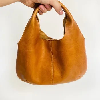 2024 Tüm Maç Basit En saplı çanta Kadın Tembel Vintage Hakiki deri çantalar Rahat Moda Alışveriş Seyahat Çantaları Kadın