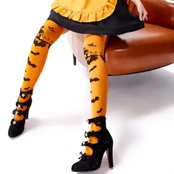 Komik Kadın Çorap Yarasa Desen Sıkı Yetişkin Sıkı İnce İşçilik Uzun Çorap